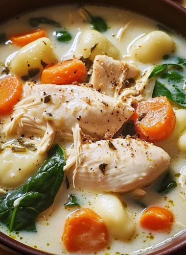 Creamy Crockpot Chicken Gnocchi Soup