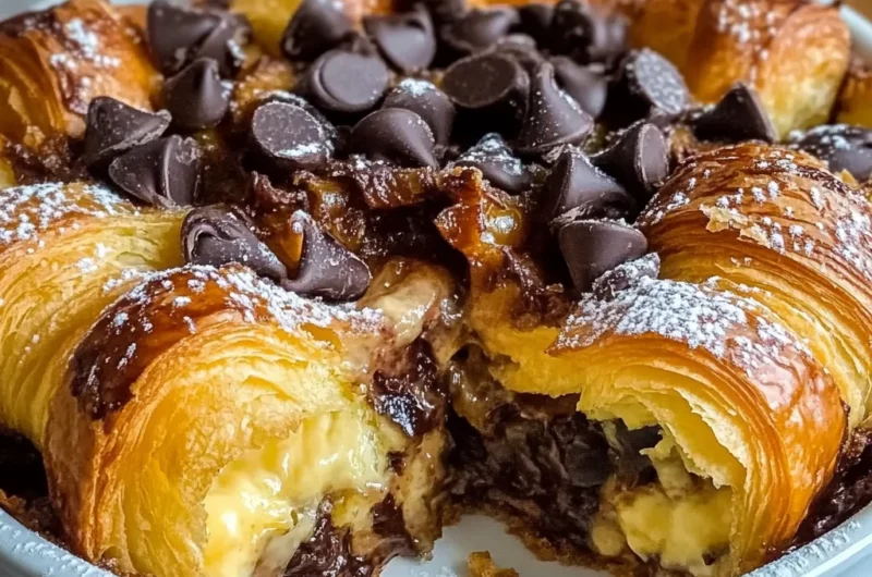 Decadent Chocolate Croissant Breakfast Bake