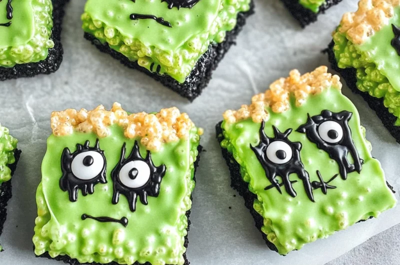 Frankenstein Halloween Rice Krispie Treats