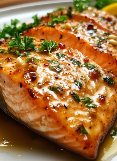 Garlic Butter Honey Baked Salmon