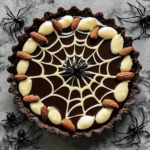 Halloween Chocolate Spiderweb Tart