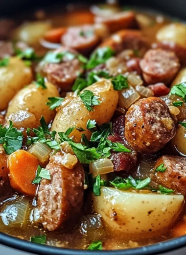 Irish Sausage and Bacon Stew