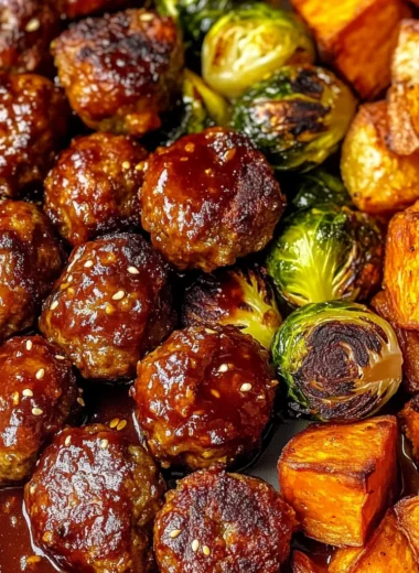 Korean BBQ Meatballs and Vegetables