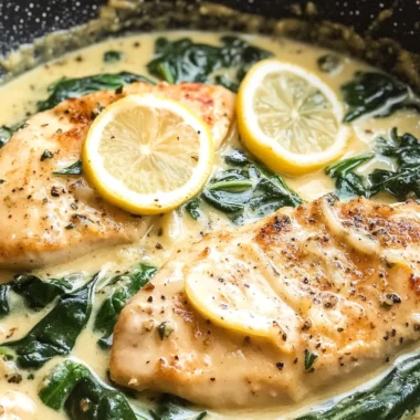 Lemon Parmesan Spinach Chicken