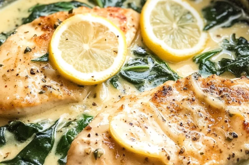 Lemon Parmesan Spinach Chicken