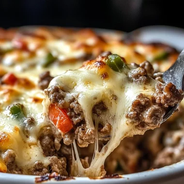 Low Carb Philly Cheesesteak Casserole