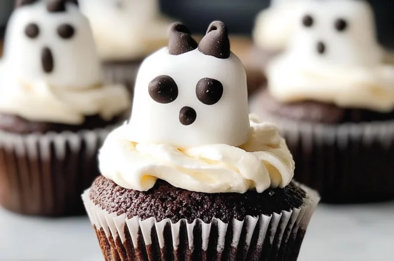 Marshmallow Ghost Cupcakes
