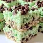 Mint Chocolate Chip Rice Krispie Treats