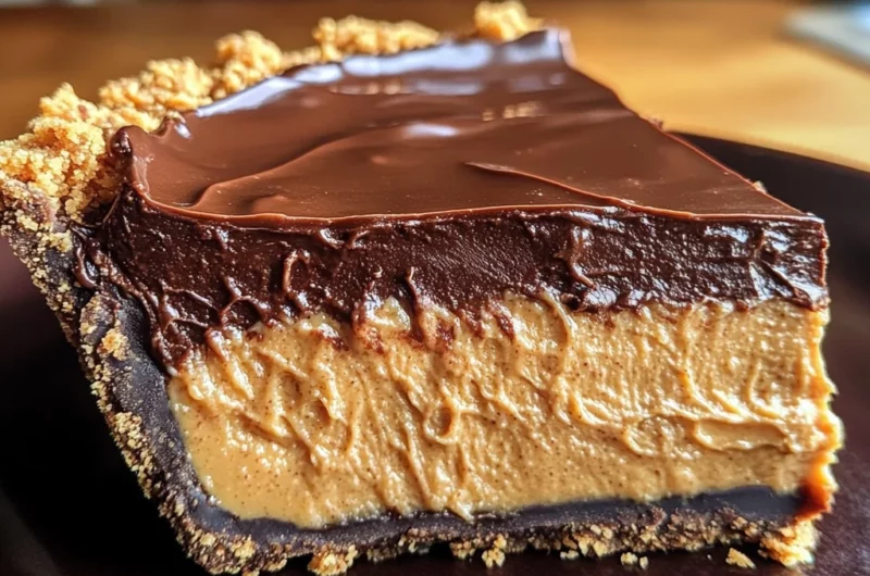 No-Bake Chocolate Peanut Butter Pie: 4 Hour Delight