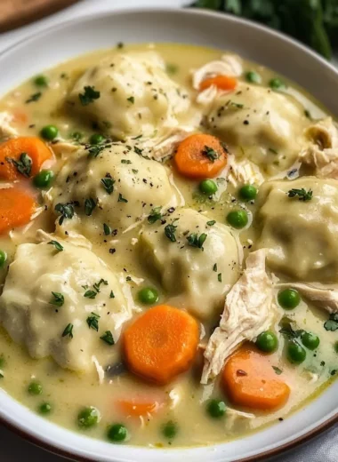 One Pot Chicken Dumpling Soup (with refrigerated biscuit dough!)