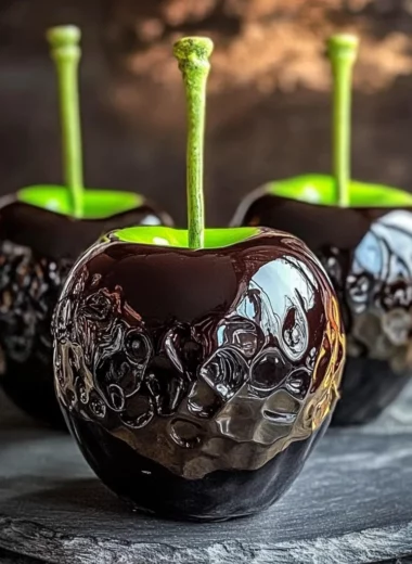 Poison Toffee Apples for Halloween