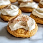 Pumpkin Cookies with Cream Cheese Frosting