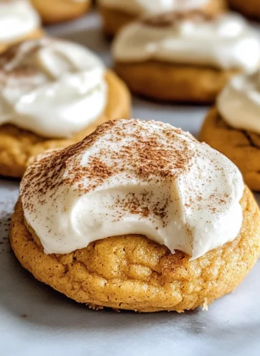 Pumpkin Cookies with Cream Cheese Frosting