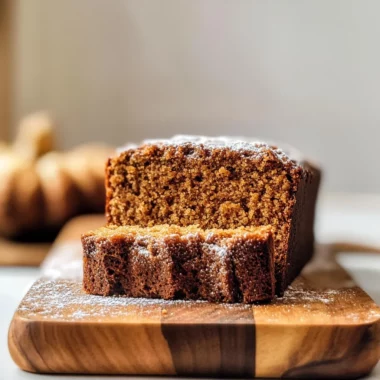 Pumpkin Gingerbread Loaf (vegan, gluten-free, oil free)