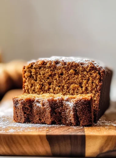 Pumpkin Gingerbread Loaf (vegan, gluten-free, oil free)