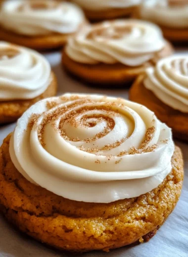 Pumpkin Sugar Cookies with Cream Cheese Frosting