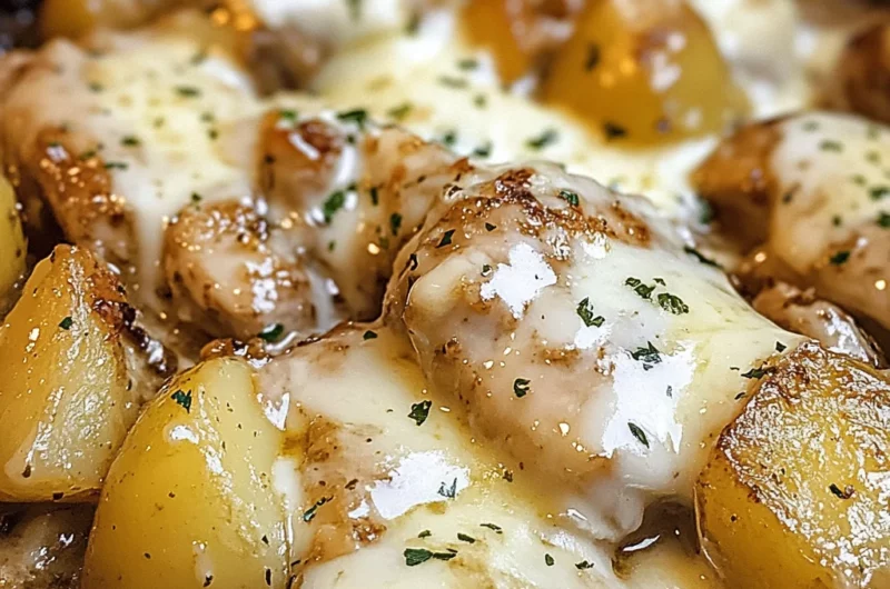 Slow Cooker Garlic Parmesan Chicken and Potatoes