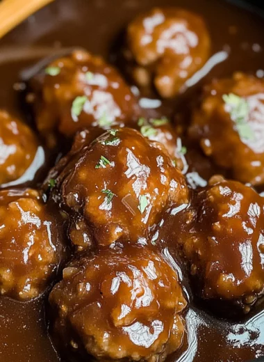 Slow Cooker Salisbury Steak Meatballs (Frozen Meatballs)