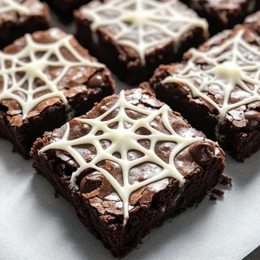 Spider Web Brownies