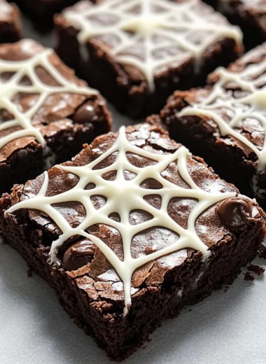 Spider Web Brownies