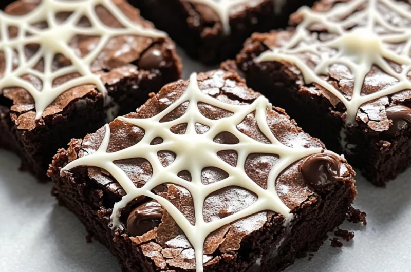Spider Web Brownies