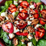 Spinach Strawberry Salad with Pecans