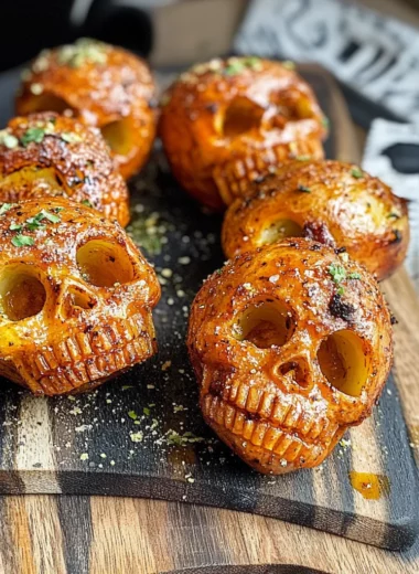 Spooky Halloween Skull Potatoes
