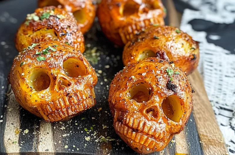 Spooky Halloween Skull Potatoes