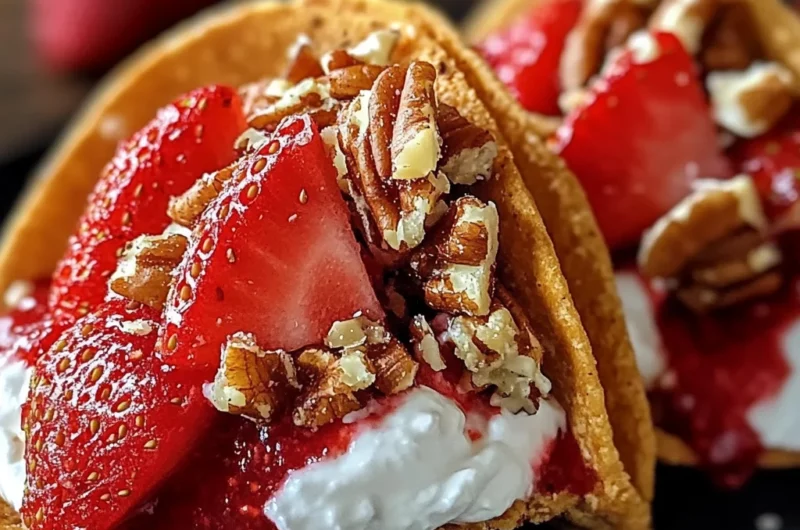 Strawberry Crunch Cheesecake Tacos