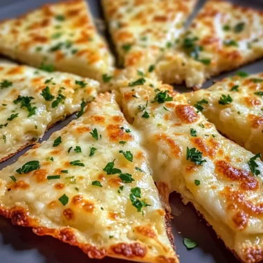 Air Fryer Cheesy Tortilla Garlic Bread