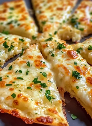 Air Fryer Cheesy Tortilla Garlic Bread