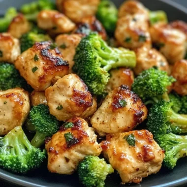 Air Fryer Chicken Bites and Broccoli