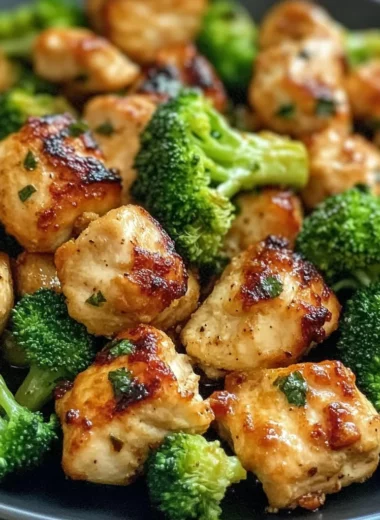 Air Fryer Chicken Bites and Broccoli