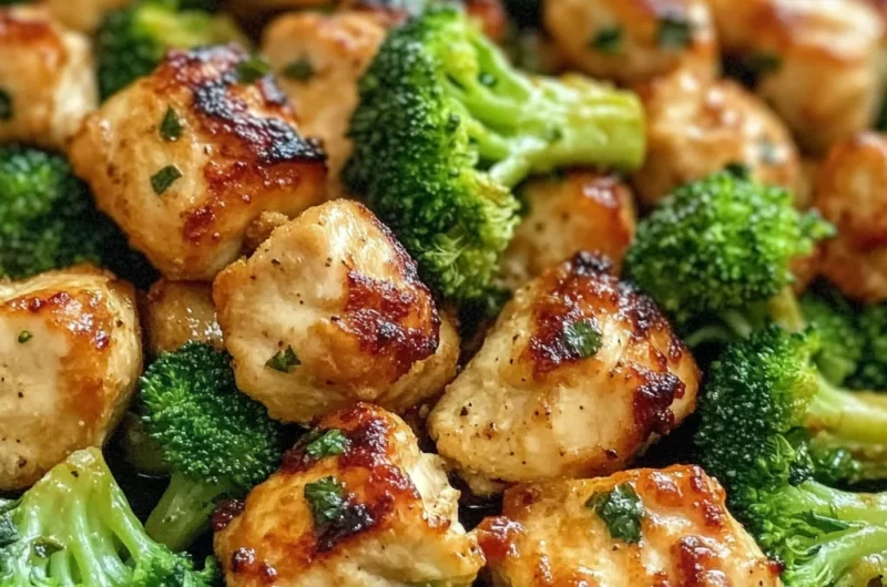 Air Fryer Chicken Bites and Broccoli