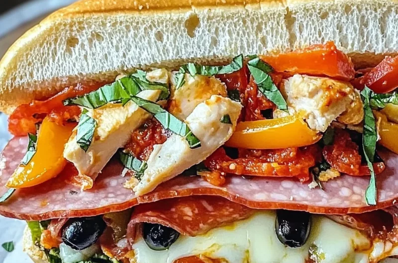 Baked Italian Grinder Sandwiches
