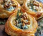 Blue Cheese Walnut Thyme Puff Pastry Twirl Recipe