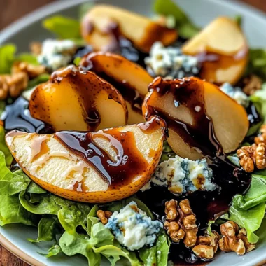 Caramelized Pear and Blue Cheese Salad: A Sweet and Savory Delight