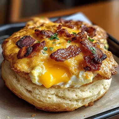 Cheddar Turkey Bacon Egg Biscuit Bombs