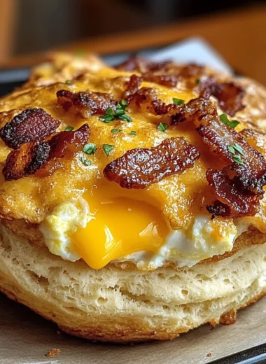 Cheddar Turkey Bacon Egg Biscuit Bombs