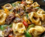 Cheesesteak Tortellini in Rich Provolone Sauce
