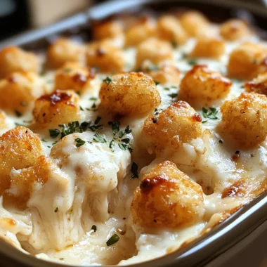 Chicken Alfredo Tater Tot Casserole: A Cozy, Comforting Dinner