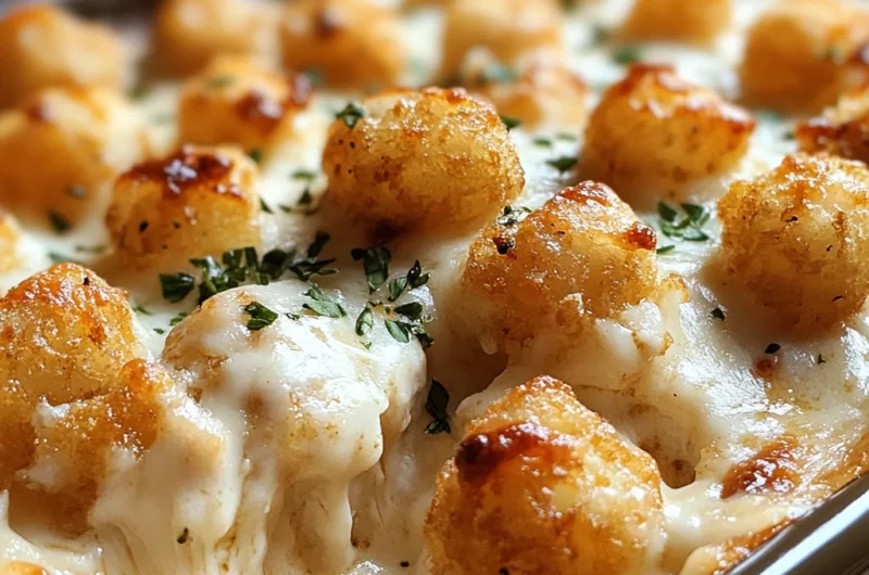 Chicken Alfredo Tater Tot Casserole: A Cozy, Comforting Dinner