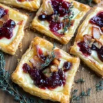 Cranberry Brie Tart with Pancetta & Thyme