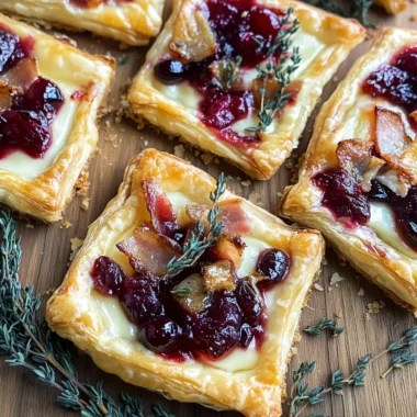 Cranberry Brie Tart with Pancetta & Thyme
