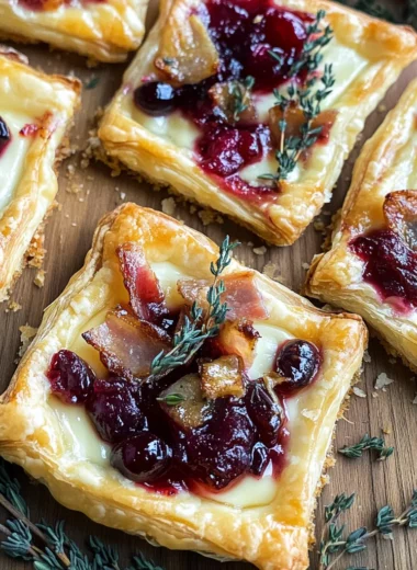 Cranberry Brie Tart with Pancetta & Thyme