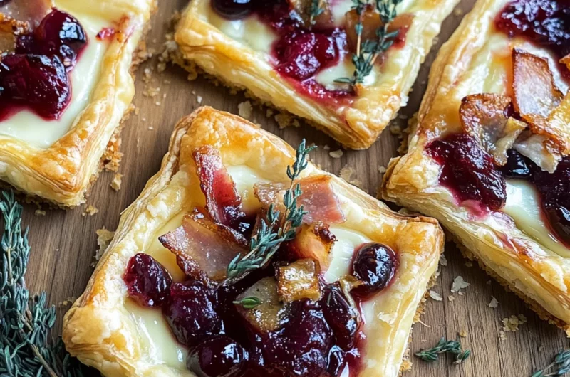 Cranberry Brie Tart with Pancetta & Thyme
