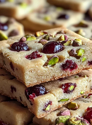 Cranberry Pistachio Shortbread Cookies: A Festive Delight for the Holidays