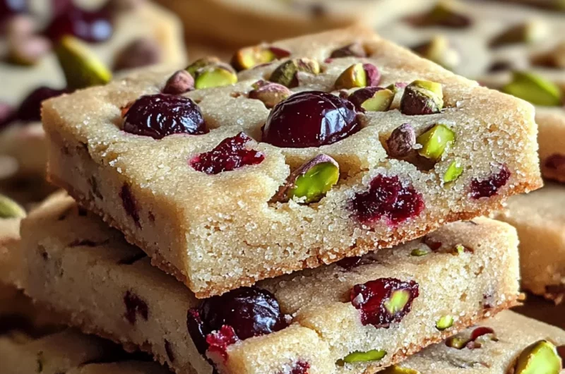 Cranberry Pistachio Shortbread Cookies: A Festive Delight for the Holidays