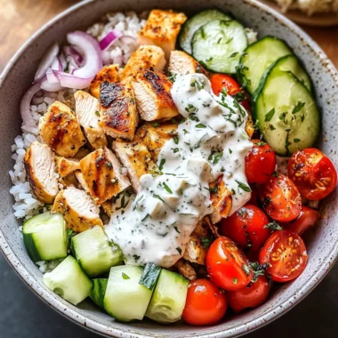 Creamy Chicken Bowls with Feta Sauce