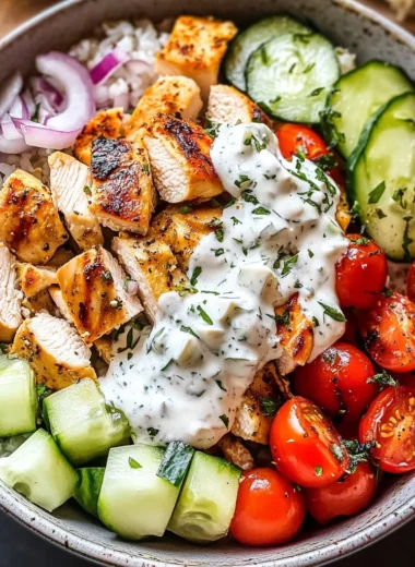 Creamy Chicken Bowls with Feta Sauce
